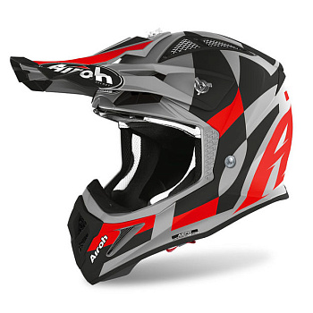 Airoh Aviator Ace Trick Red Matt шлем внедорожный