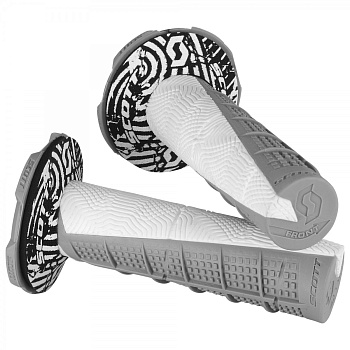 Scott Grips Duece+Donuts двойные грипсы и донаты на руль, серо-белый