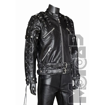First M782ROCK Куртка кожаная на заклепках