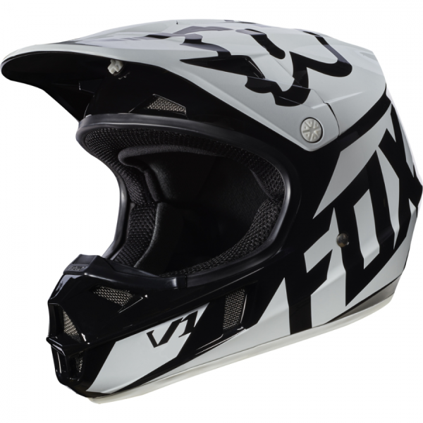 Fox Racing V1 Race 2017 Youth шлем подростковый, черно-серый