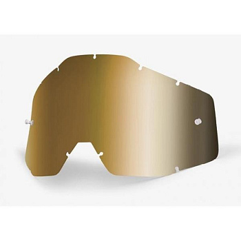 100% Racecraft/Accuri/Strata Anti-Fog Mirror True Gold, линза