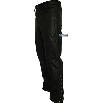 First M8035 Кожаные штаны на клепках, черный