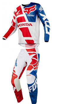 Fox Racing 180 Honda 2018 комплект, бело-красно-синий Fox Racing 180 Honda 2018 комплект, бело-красно-синий