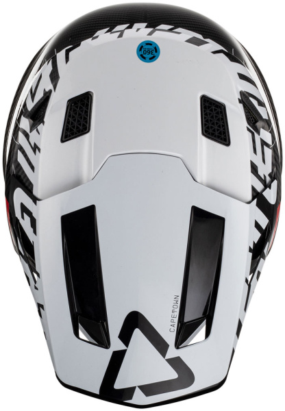 Leatt Kit Moto 9.5 Carbon V24 White шлем кроссовый + Velocity 6.5 мотоочки