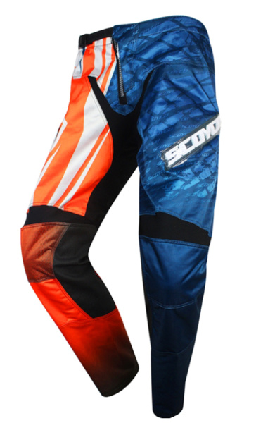 Scoyco P040 мотоштаны кросс, сине-бело-оранжевый