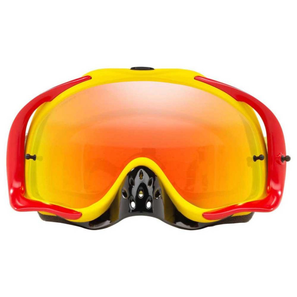 Oakley Crowbar Camo мотоочки, красно-желтый, оранжевая линза (OO7025-75)