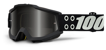 100% Accuri Defcon1/Mirror Silver Lens мотоочки, черный, зеркальная серебристая линза