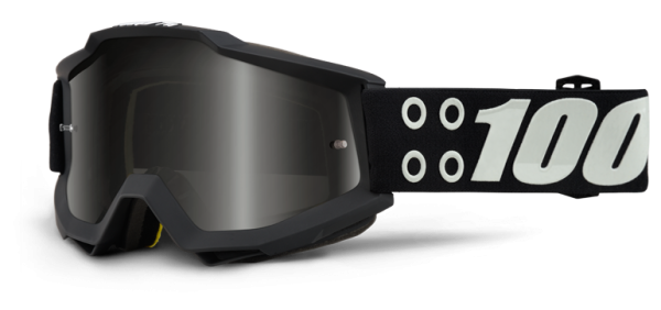 100% Accuri Defcon1/Mirror Silver Lens мотоочки, черный, зеркальная серебристая линза