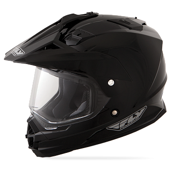 Fly Racing Trekker Solid шлем мотард, черный матовый Fly Racing Trekker Solid шлем мотард, черный матовый