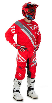 Fly Racing Evolution 2.0 2018 комплект, красно-серо-белый