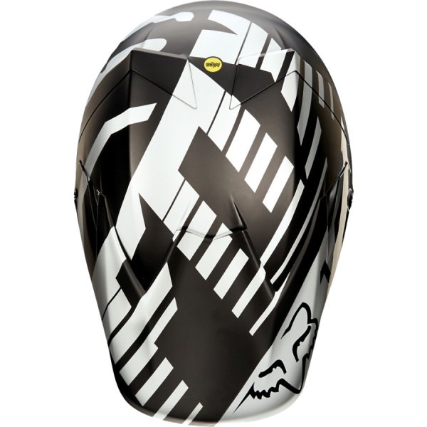 Fox Racing V3 Savant шлем кроссовый, черно-белый