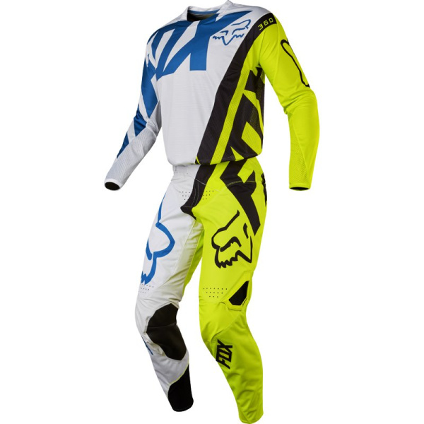 Fox Racing 360 Creo Youth 2017 комплект подростковый, бело-желтый Fox Racing 360 Creo Youth 2017 комплект подростковый, бело-желтый