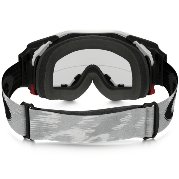Oakley Airbrake (Roll-Off) Solid мотоочки черно-белый, прозрачная линза (57-990)
