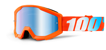 100% Strata JR Orange Mirror Blue Lens мотоочки детские