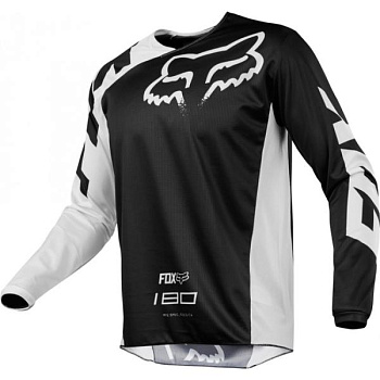 Fox Racing 180 Race джерси, черно-белый