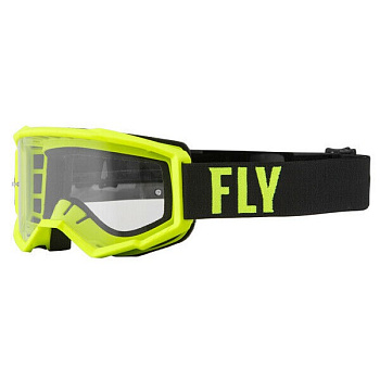 Fly Racing Focus 2022 мотоочки подростковые,  желто-черный