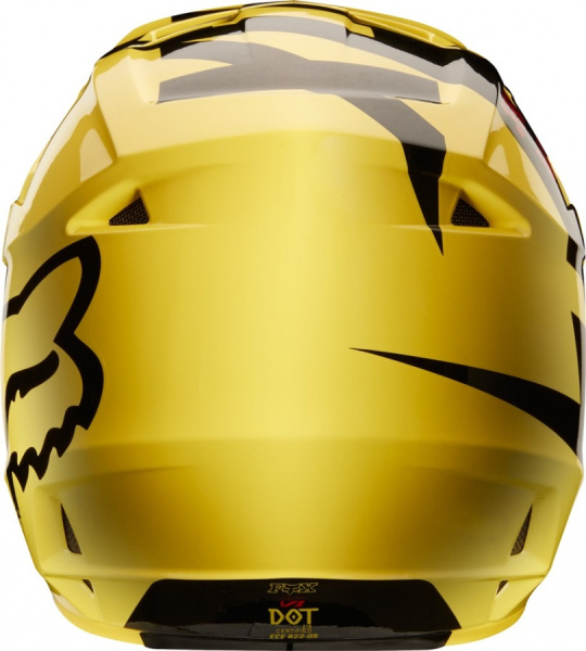 Fox Racing V1 Mastar 2018 Youth шлем подростковый, черно-желтый