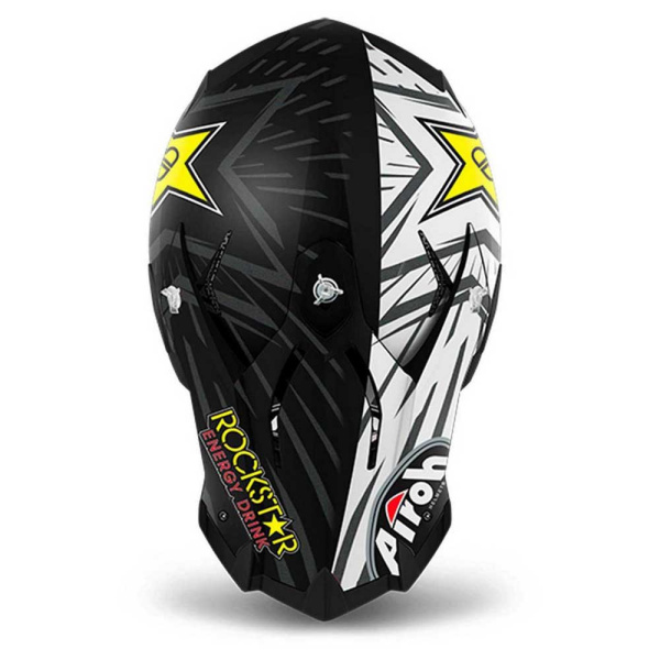 Airoh Terminator Open Rockstar шлем внедорожный, бело-черно-желтый
