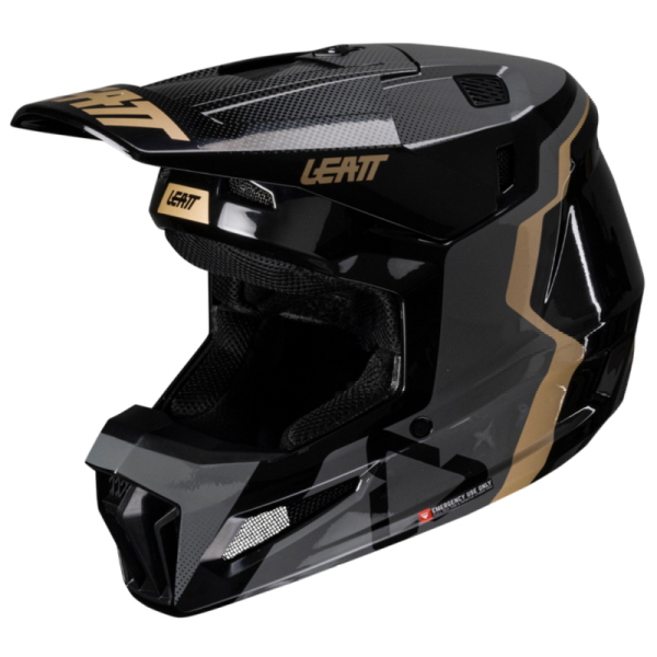 Leatt Kit Moto 3.5 Jr V25 Black шлем подростковый + Vizion 2.5s мотоочки