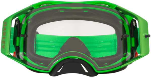 Oakley Airbrake Moto мотоочки зелено-черный, прозрачная линза (OO7046-A8)