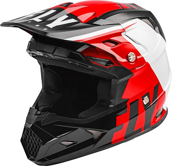 Fly Racing Toxin MIPS Transfer шлем кроссовый, красно-черно-белый Fly Racing Toxin MIPS Transfer шлем кроссовый, красно-черно-белый
