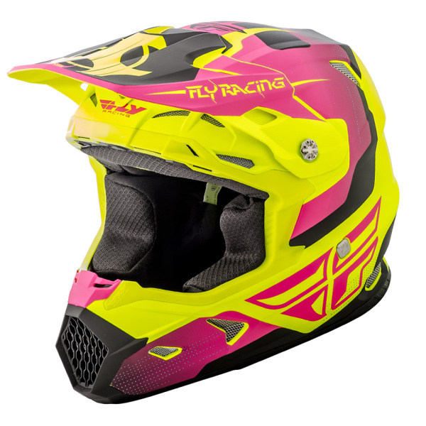 Fly Racing Toxin Original 2018 шлем кроссовый, желто-розовый Fly Racing Toxin Original 2018 шлем кроссовый, желто-розовый