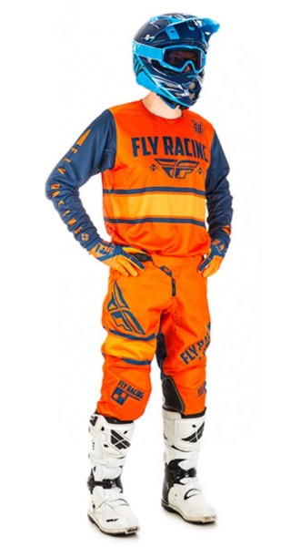 Fly Racing Kinetic Era 2018 джерси, оранжево-синий Fly Racing Kinetic Era 2018 джерси, оранжево-синий