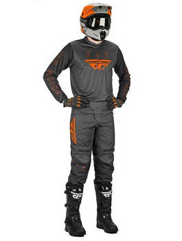 Fly Racing F-16 2021 комплект подростковый, серо-оранжевый Fly Racing F-16 2021 комплект подростковый, серо-оранжевый