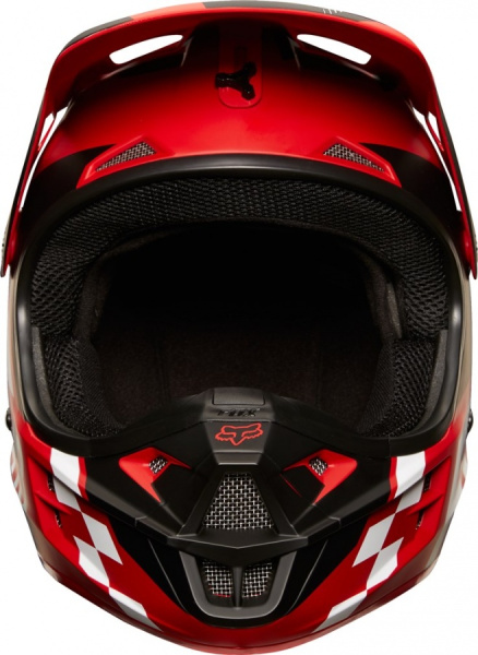 Fox Racing V1 Sayak 2018 шлем кроссовый, красно-бело-черный