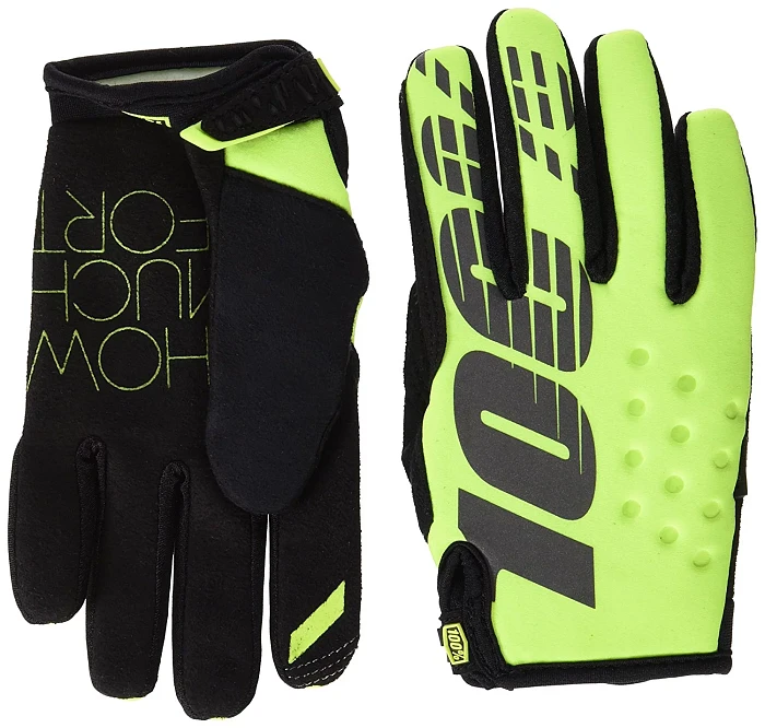 100% Brisker Youth Fluo Yellow мотоперчатки подростковые