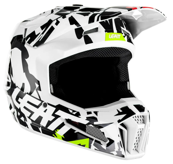 Leatt Moto 3.5 Junior Zebra шлем подростковый