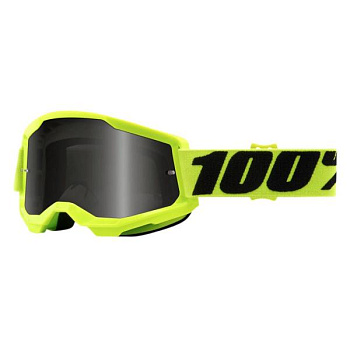 100% Strata 2 Sand Fluo Yellow/Smoke Lens мотоочки 100% Strata 2 Sand Fluo Yellow/Smoke Lens мотоочки