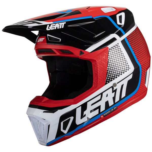 Leatt Kit Moto 8.5 V24 Red шлем кроссовый + Velocity 5.5 мотоочки