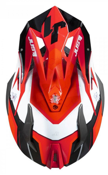 Just1 J18 Hexa White Fluo Red Black шлем кроссовый Just1 J18 Hexa White Fluo Red Black шлем кроссовый
