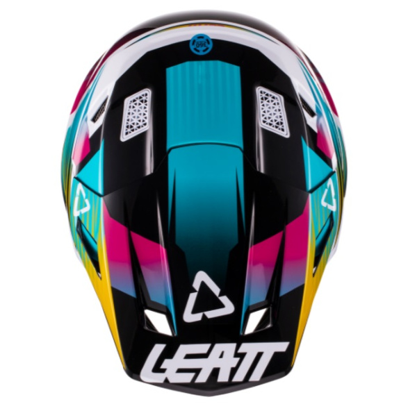 Leatt Kit Moto 8.5 V22 Aqua шлем кроссовый + Velocity 5.5 мотоочки