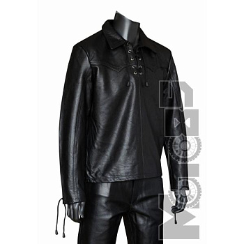 First M741COW Рубашка на шнуровке из коровьей кожи