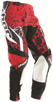 Thor Phase Vented мотоштаны, черно-красный