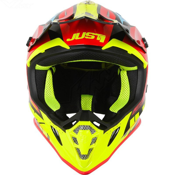 Just1 J38 Blade шлем кроссовый, желто-красно-синий