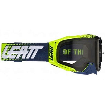 Leatt Velocity 6.5 Lime-Blu / Light Grey 58% мотоочки, двойная линза