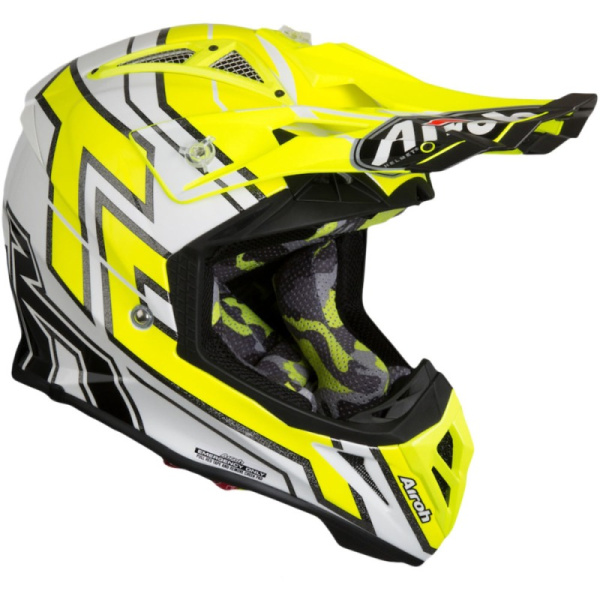 Airoh Aviator 2.2 Cairoli 019 шлем внедорожный, желто-белый Airoh Aviator 2.2 Cairoli 019 шлем внедорожный, желто-белый