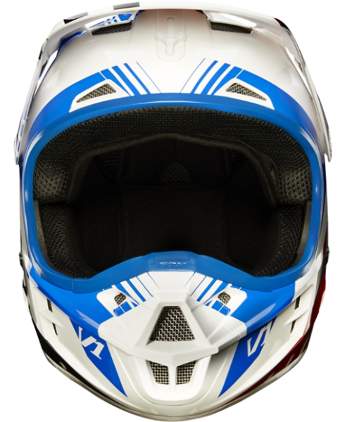 Fox Racing V1 Fiend шлем кроссовый, сине-красно-белый Fox Racing V1 Fiend шлем кроссовый, сине-красно-белый