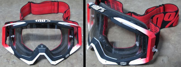 100% Racecraft мотоочки, черно-красный, прозрачная линза