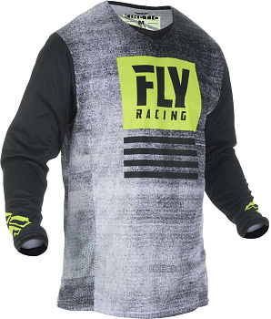 Fly Racing Kinetic Noiz джерси, черно-бело-желтый Fly Racing Kinetic Noiz джерси, черно-бело-желтый