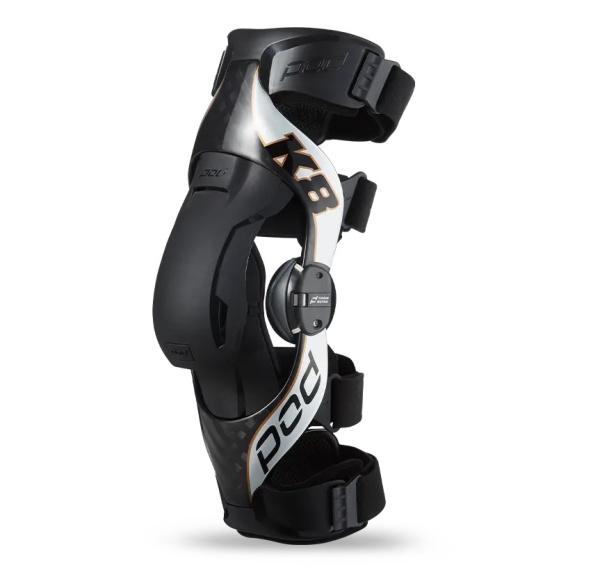 POD MX K8 2.0 Knee Brace наколенники, черно-серебристый