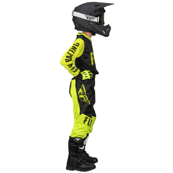 Fly Racing F-16 2023 Black/Hi-Vis комплект подростковый Fly Racing F-16 2023 Black/Hi-Vis комплект подростковый