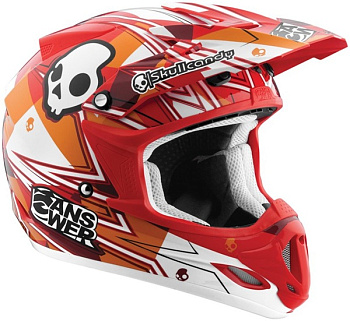 Шлем Answer Comet Skullcandy (красно-белый)