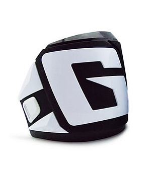 Накладка "G" на верх голенища мотобот Gaerne SG-12, бело-черный, правый