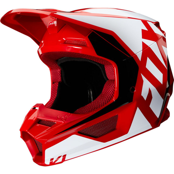 Fox Racing V1 Prix 2020 Flame Red шлем кроссовый