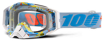 100% Racecraft Hyperloop Clear Lens мотоочки, серо-синий
