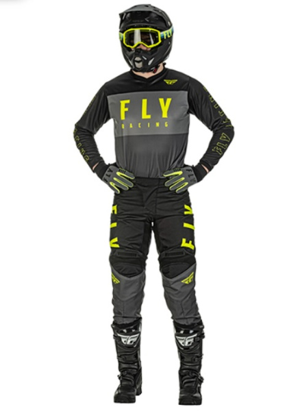 Fly Racing F-16 2022 мотоштаны, серо-черно-желтый Fly Racing F-16 2022 мотоштаны, серо-черно-желтый